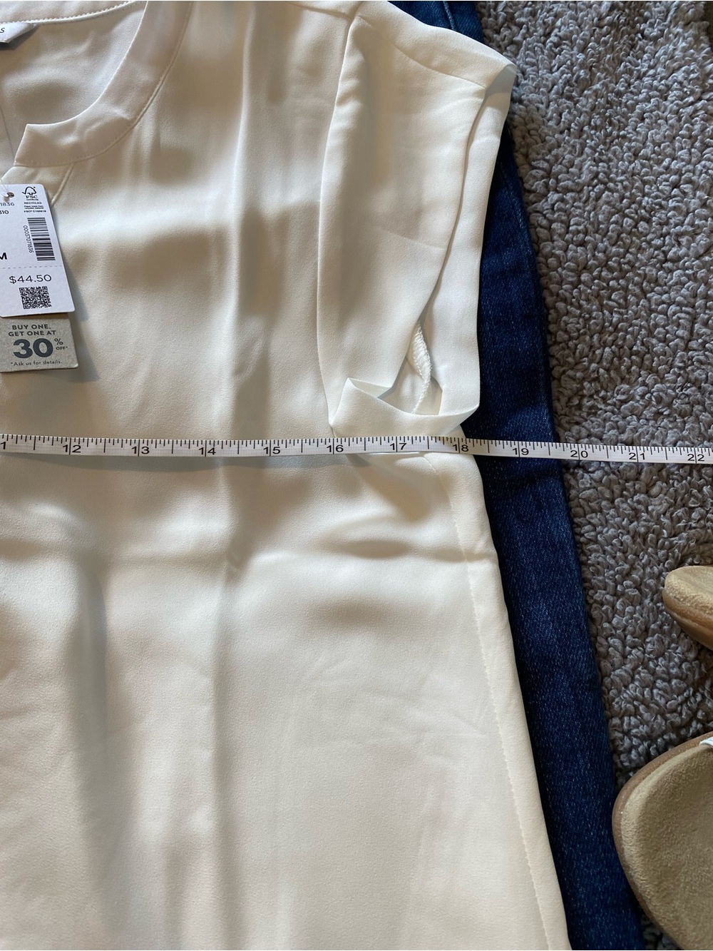Reitmans white cap sleeve blouse - Picture 7 of 8